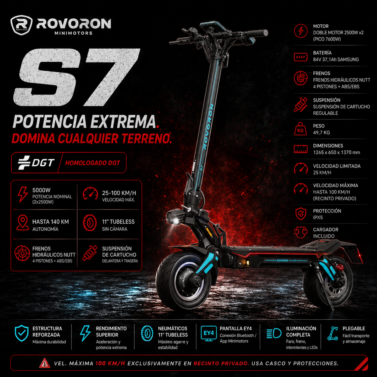 PATINETE ROVORON S7 84V 37AH DGT HOMOLOGADO