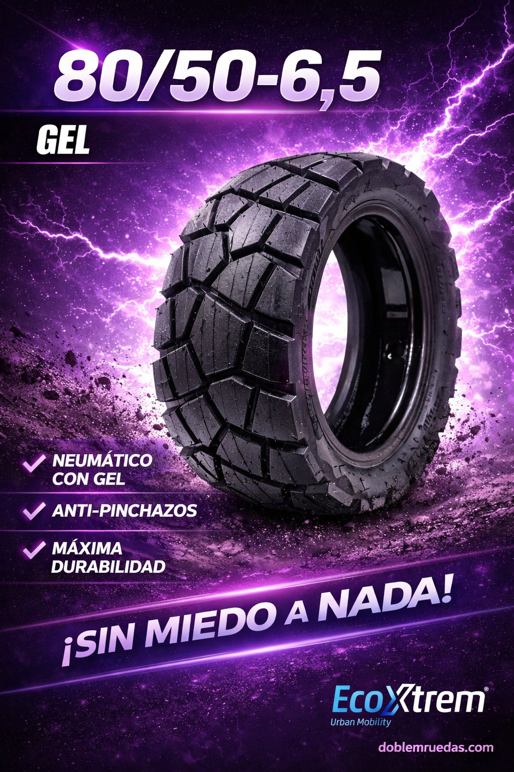 Neumático 80/50-6,5 Offroad ECOXTREM TANK M41 Con Gel