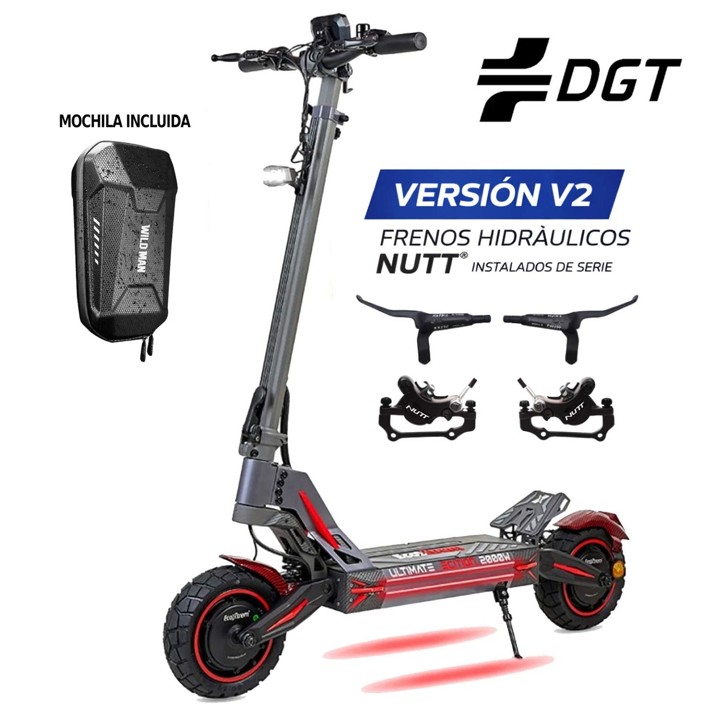 PATINETE ECOXTREM M41 DUAL – Versión V2 frenos hidráulicos