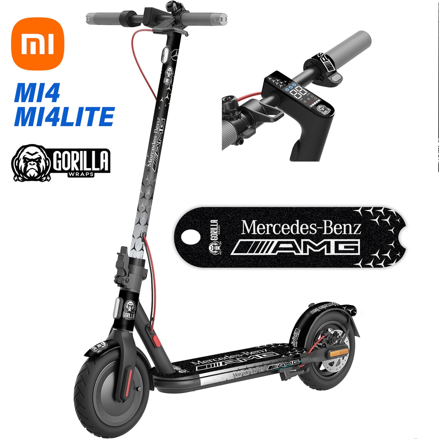 Vinilos patinete XIAOMI MI4 / MI4 LITE – Mercedes AMG
