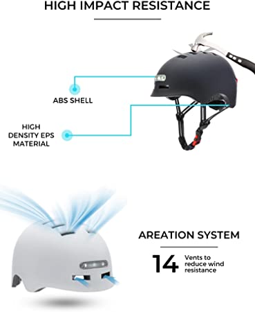 Casco con luz LED