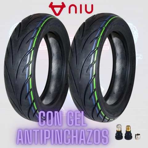 NEUMÁTICOS PATINETE NIU 10x2,3-6,5 GEL ANTIPINCHAZOS TUBELESS CST