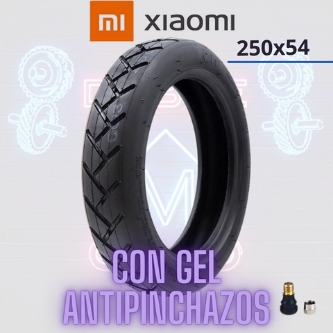 Neumático tubeless 250×54 con Gel Antipinchazos para Xiaomi Mi4