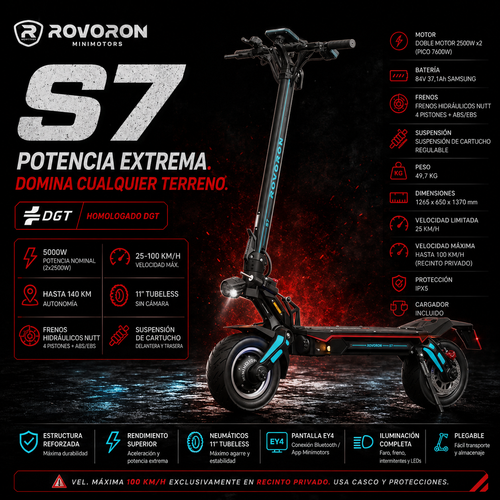PATINETE ROVORON S7 84V 37AH DGT HOMOLOGADO