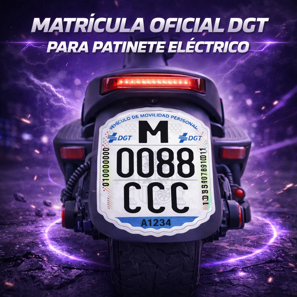 MATRÍCULA OFICIAL DGT PARA PATINETE ELÉCTRICO