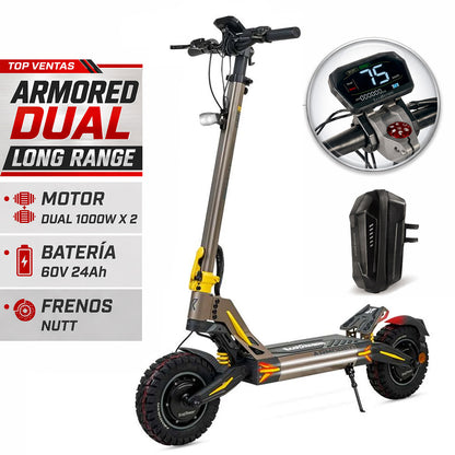 PATINETE ECOXTREM ARMORED DUAL – DGT Homologado 2026 24AH