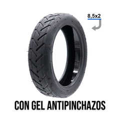 NEUMÁTICO 8,5" TUBELESS CON GEL ANTI-PINCHAZO