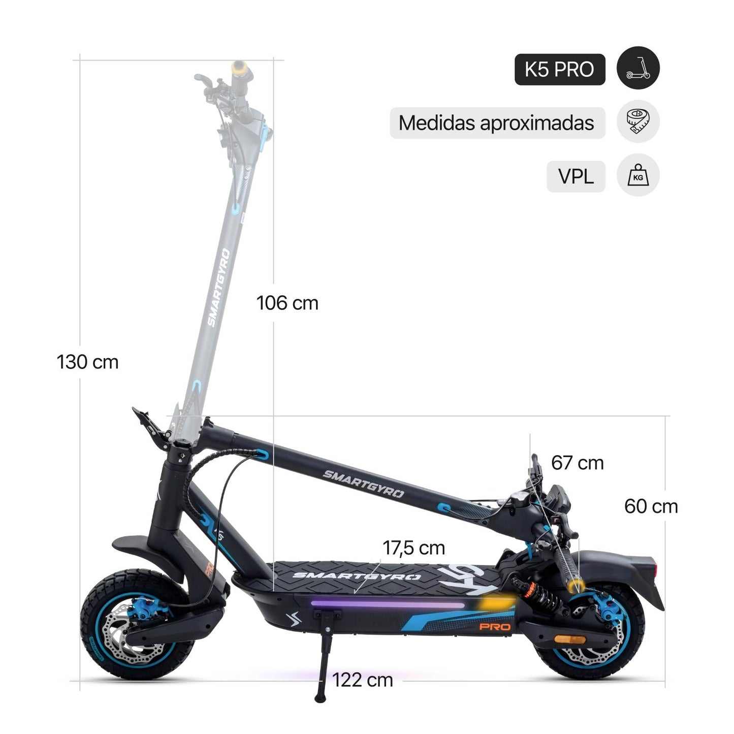 PATINETE SMARTGYRO K5 PRO /LR DGT